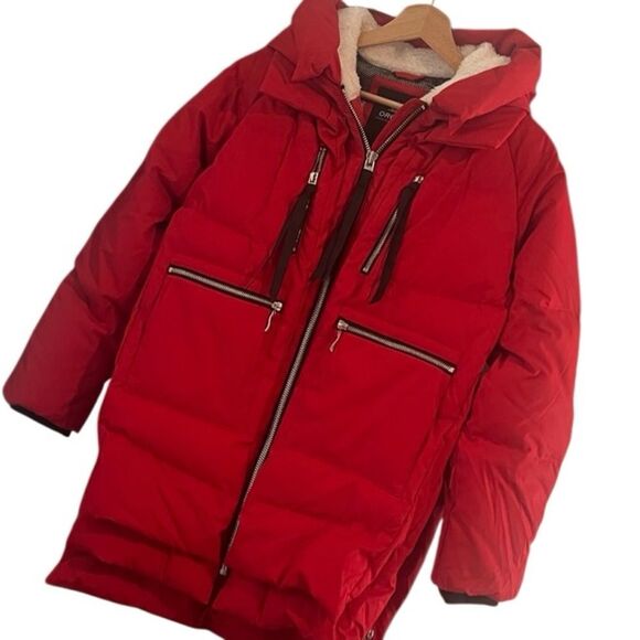 OROLAY Red Thickened  Multiple Pockets Down Jacket Size Small NWOT - Picture 3 of 15